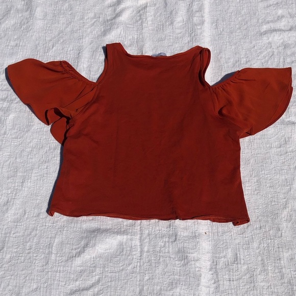 ZARA***Small Orange Cold Shoulder Top!!! - Picture 4 of 7